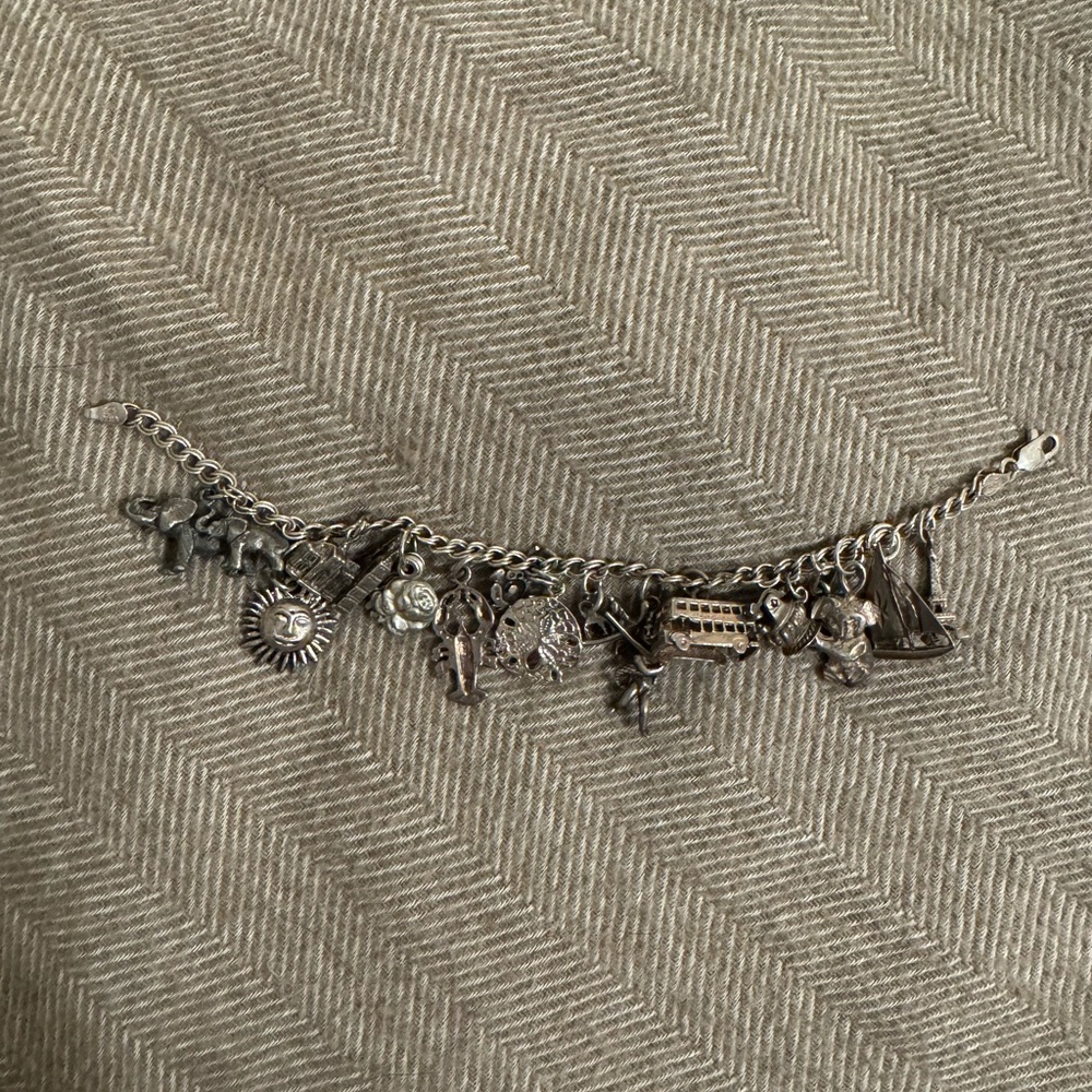 Vintage Sterling Silver Charm Bracelet